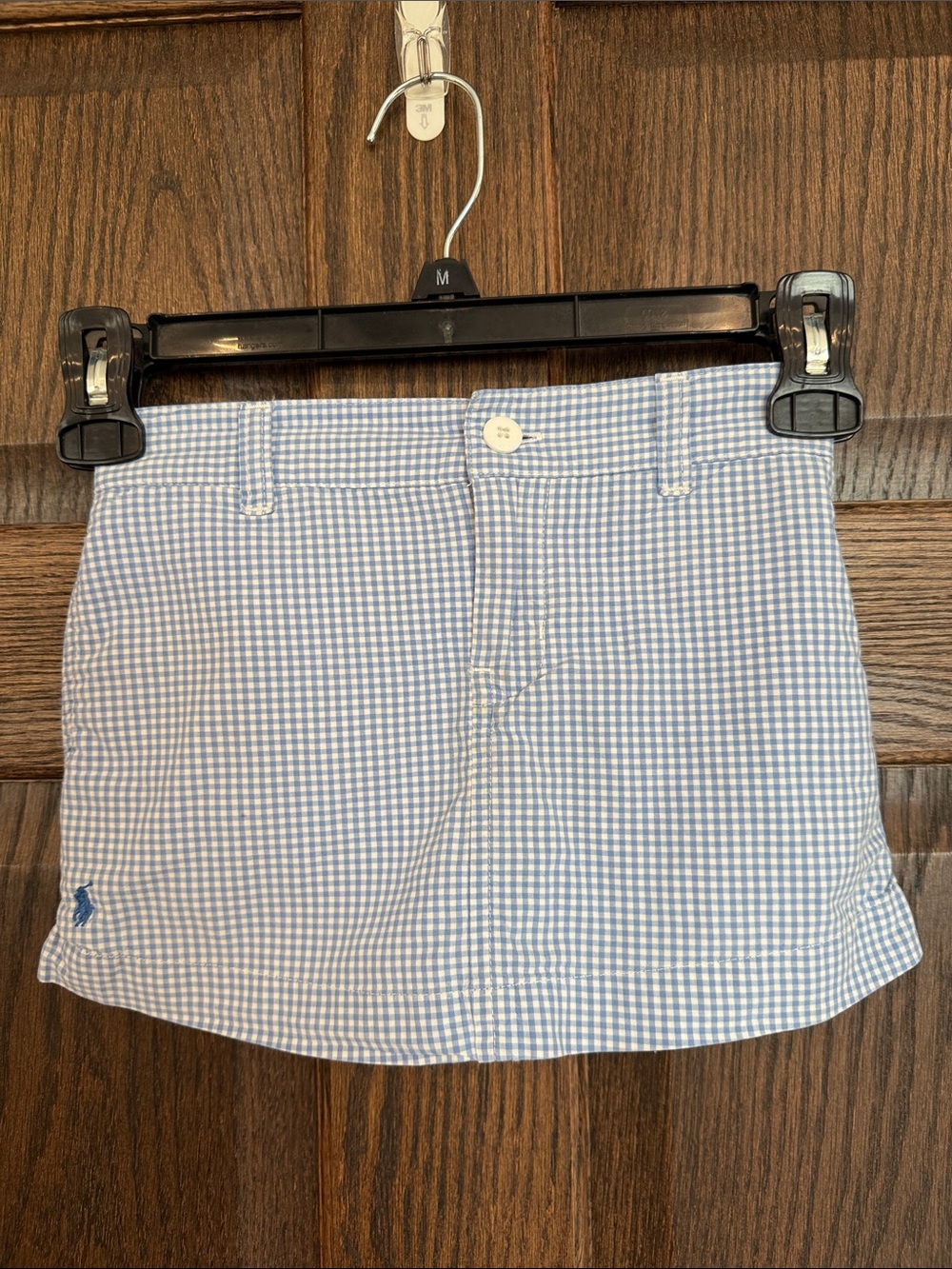 Ralph Lauren Light Blue Gingham Mini Skort Size 6X
